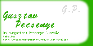 gusztav pecsenye business card