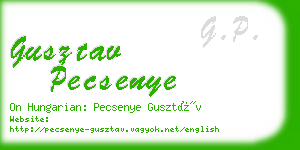 gusztav pecsenye business card